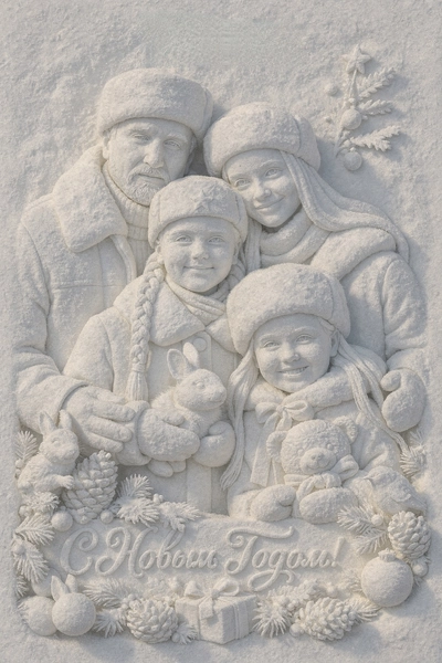 Снежная открытка