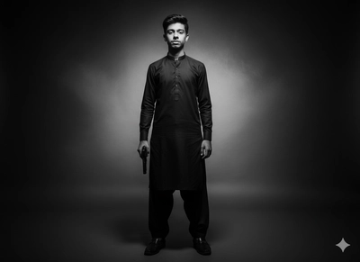 A BOY ON BLACK