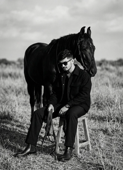 A classic, poetic title that focuses on the relationship between the man and the horse.
