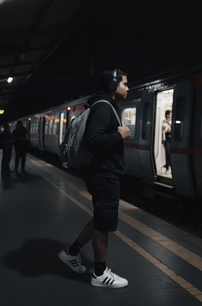a man who is going to board the train