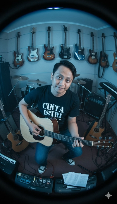 A man with guitar