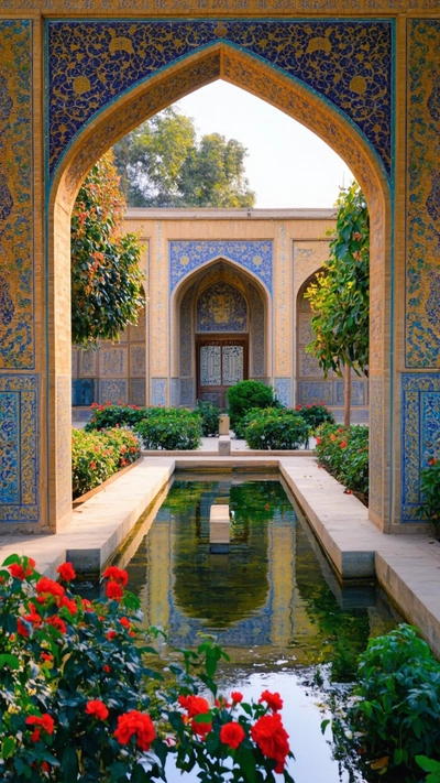 a traditional Persian garden