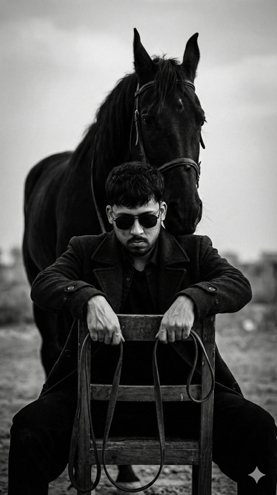 Aura with Black Horse