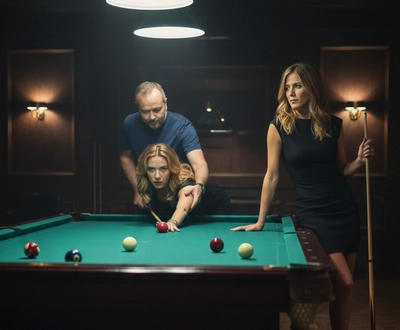 Billard with famouses
