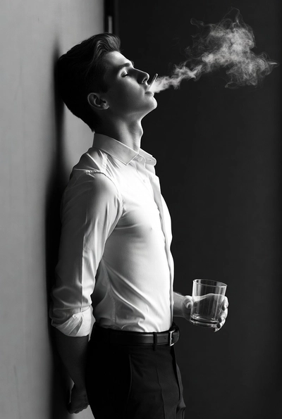 Black and white