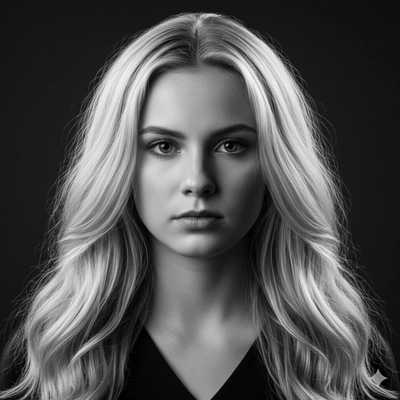 Black and White Studio Portrait