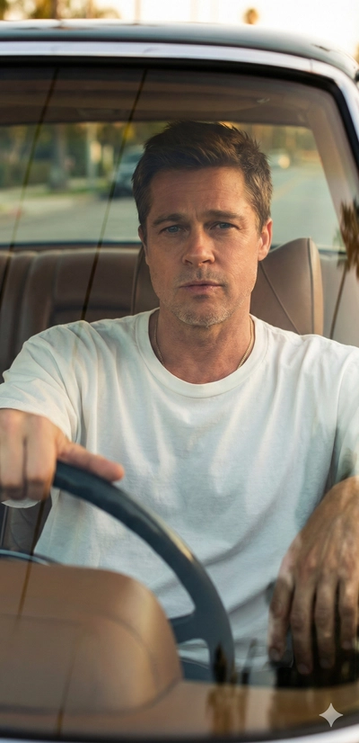Brad Pitt at the wheel