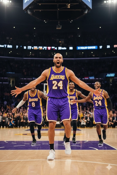 Celebrate in LA Lakers