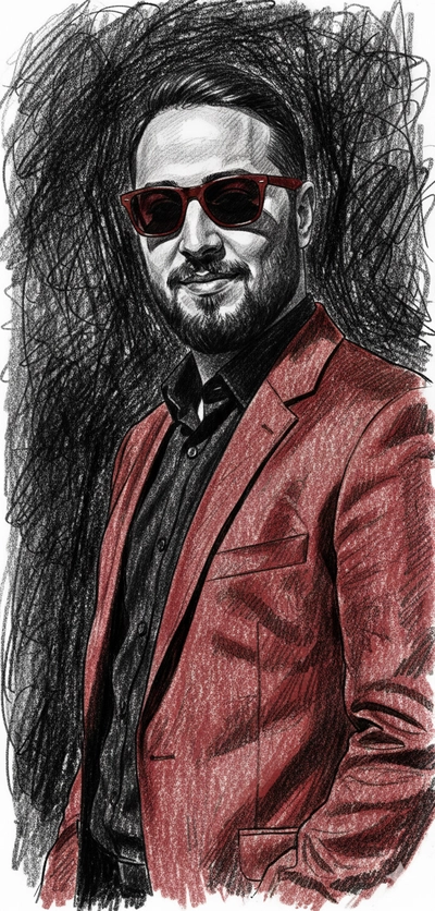 chaotic charcoal pencil art