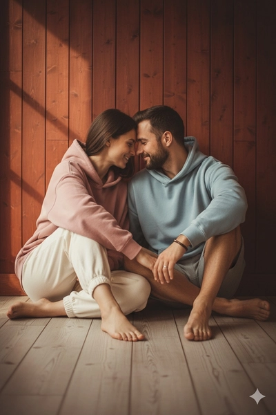 Couple in cottage