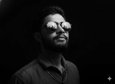 Dramatic, ultra-realistic close-up in black and white with high-contrast cinematic lighting from the