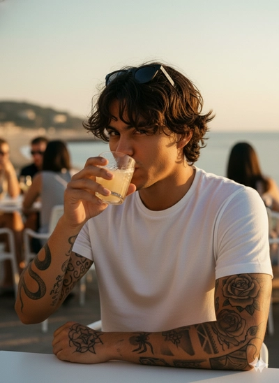 🍹🌅 Editorial Theme: “Reflexo Dourado”