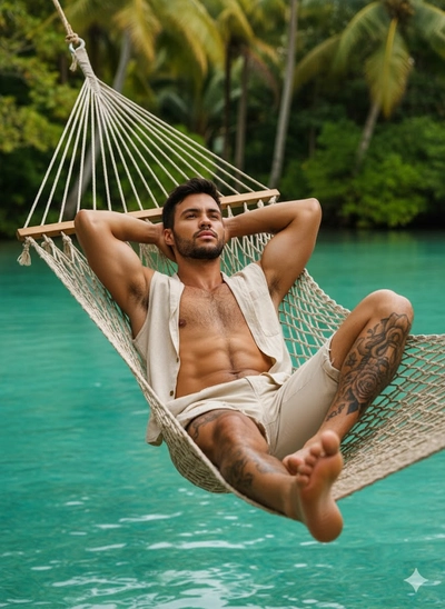 🏝️🧘‍♂️ Editorial Theme: “Suspenso em Azul”