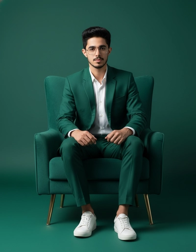 Emerald Aura: Photorealistic Professional Composition