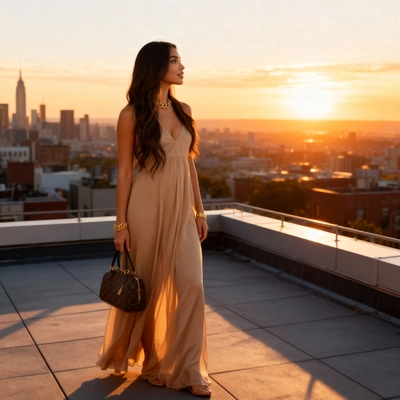 EVENING SUNSET LOOK WITH LUXURY