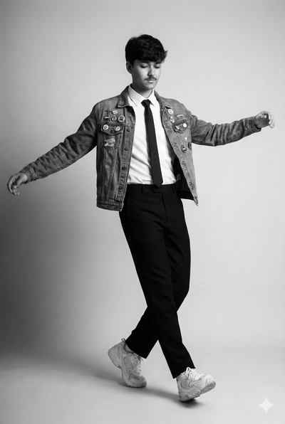 fashion portrait featuring the man