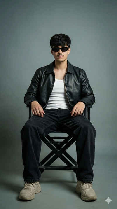 fashion portrait featuring the man