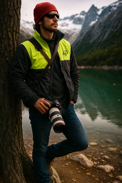 Fotografo junto al lago