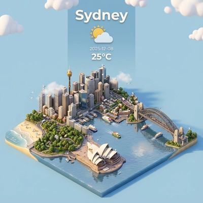 Generate a cool cartoon version of your city