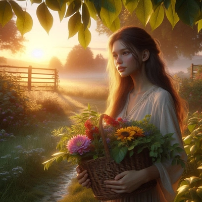 Girl of flowers