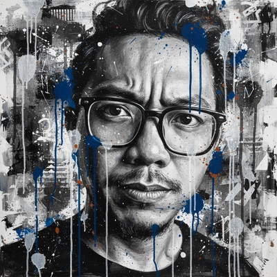 Grunge Portrait Painting