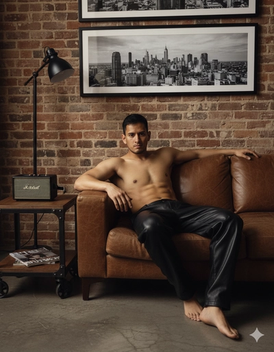 Hombre en el sofa
