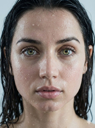 Hyper-Real CGI Portrait: Extreme-profile Ana de Armas with pore-level realism