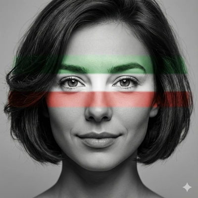 Iran flag in face (smart)