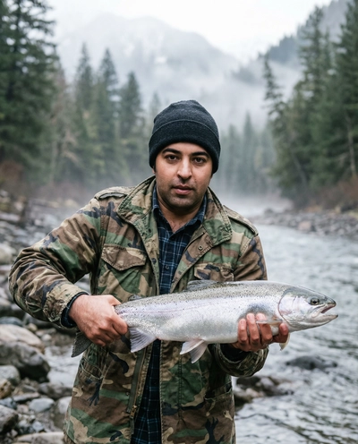 large silver trout