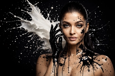 Liquid Contrast: Beauty in Chaos