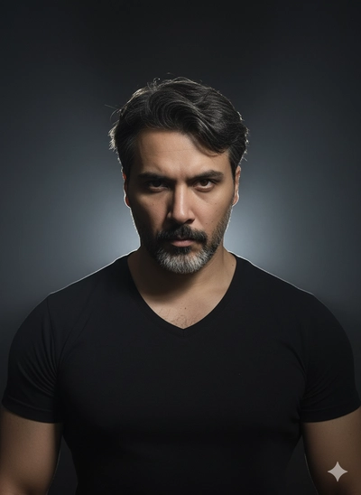 Low-key portrait photography