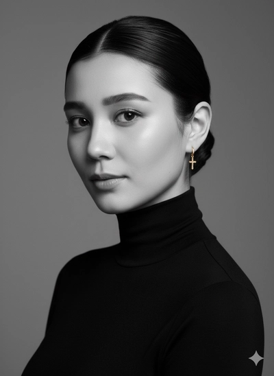 Luxury Black & White Fashion Portrait | 8K Editorial AI Prompt