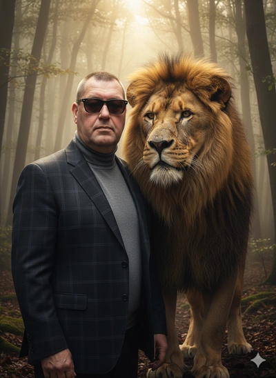 Man and Lion