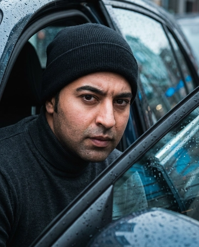 man in a black beanie