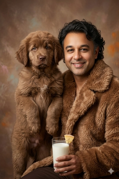Man with a dog