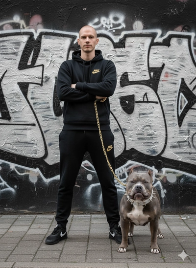 man with dog