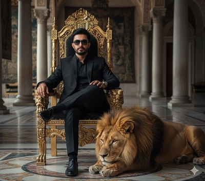 Man with Lion