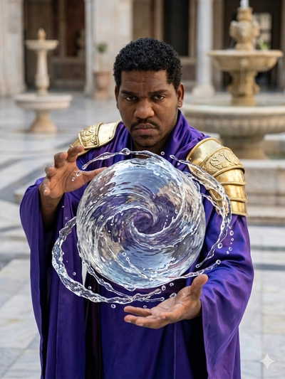 manipulating a large sphere of water