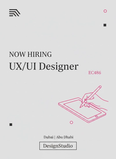 Minimalist Job Recruitment Campaign - UX Designer