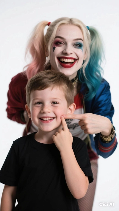Moment with Harley queen