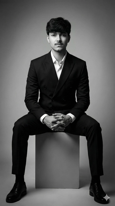Monochrome portrait of the man