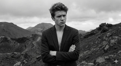 Moody, black and white, contemplative, portrait, desolate