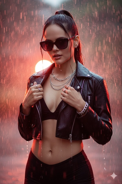 Mulher na chuva