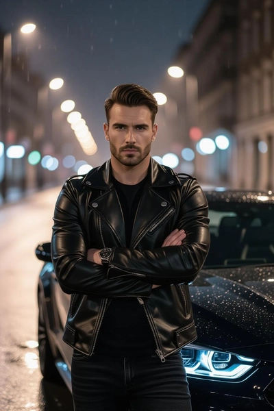Night Street – Black Leather Jacket