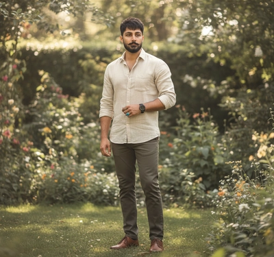 Outdoor Garden Portrait with Natural Lighting