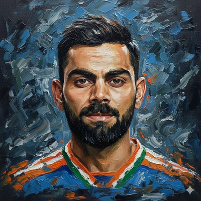Palette knife oil painting