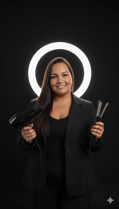Professional Studio Hairstylist Portrait