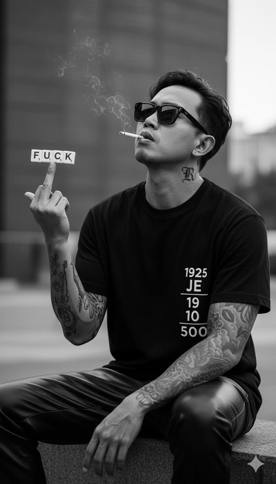 Prompt Cool Man with Tattoo