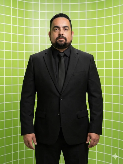 Retrato editorial de alta moda contemporánea Verde Limon