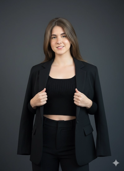Retrato Estiloso Com Blazer